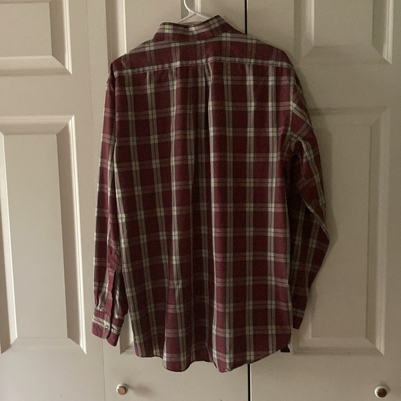 Eddie Bauer men’s large plaid casual button down shirt long sleeve classic - Picture 2 of 10